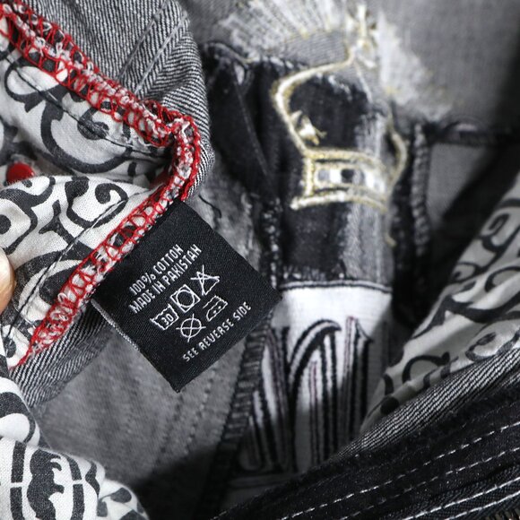 Vintage Y2K Ecko Unltd Baggy Black Jeans Men's Skater Hip Hop Embroidered Denim - Picture 12 of 15